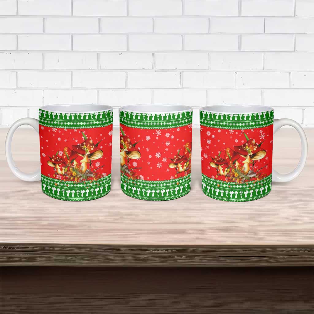 Amazing Mushroom Christmas Yall Christmas Ceramic Mug Xmas Holiday Patterns - Wonder Print Shop
