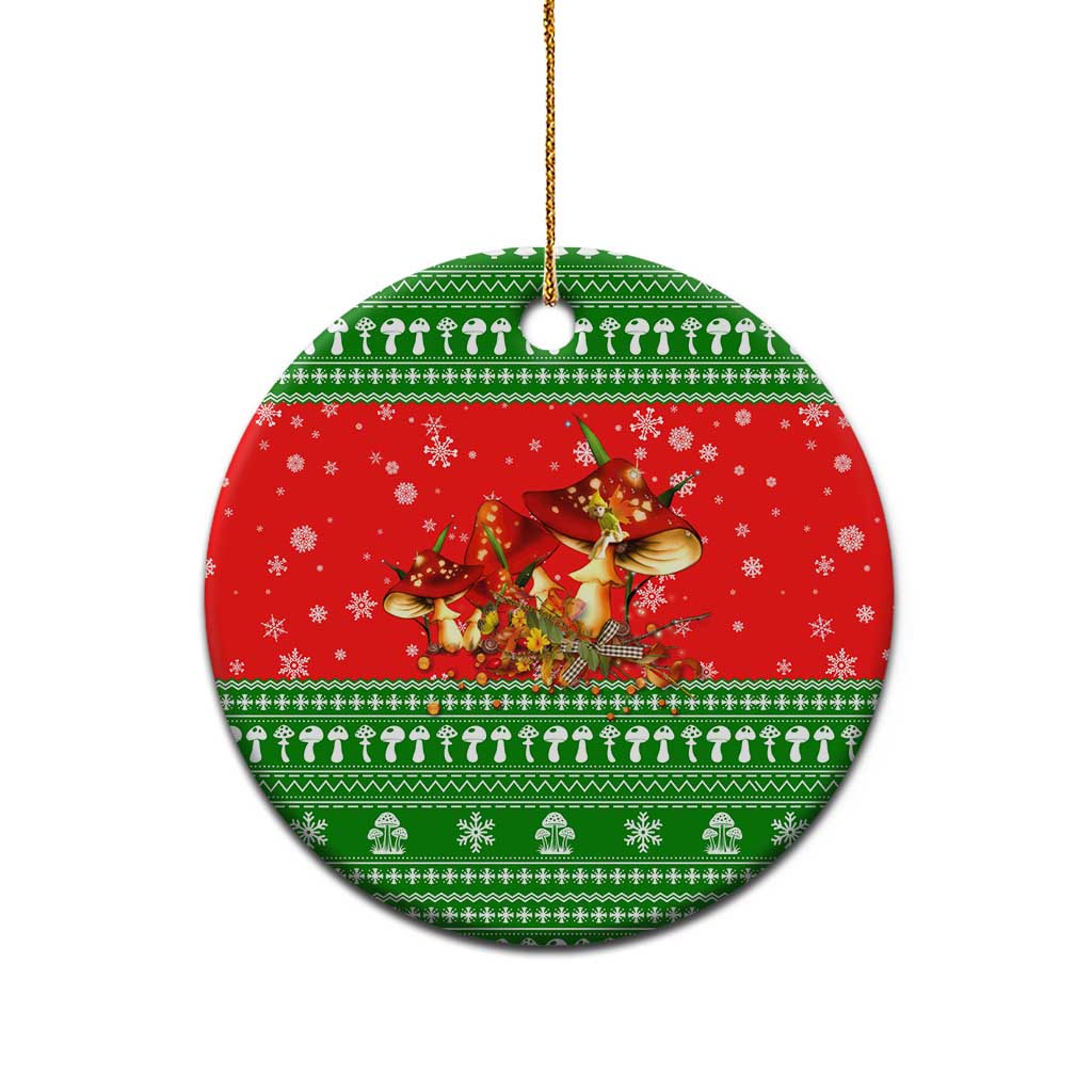 Amazing Mushroom Christmas Yall Christmas Ceramic Ornament Xmas Holiday Patterns - Wonder Print Shop