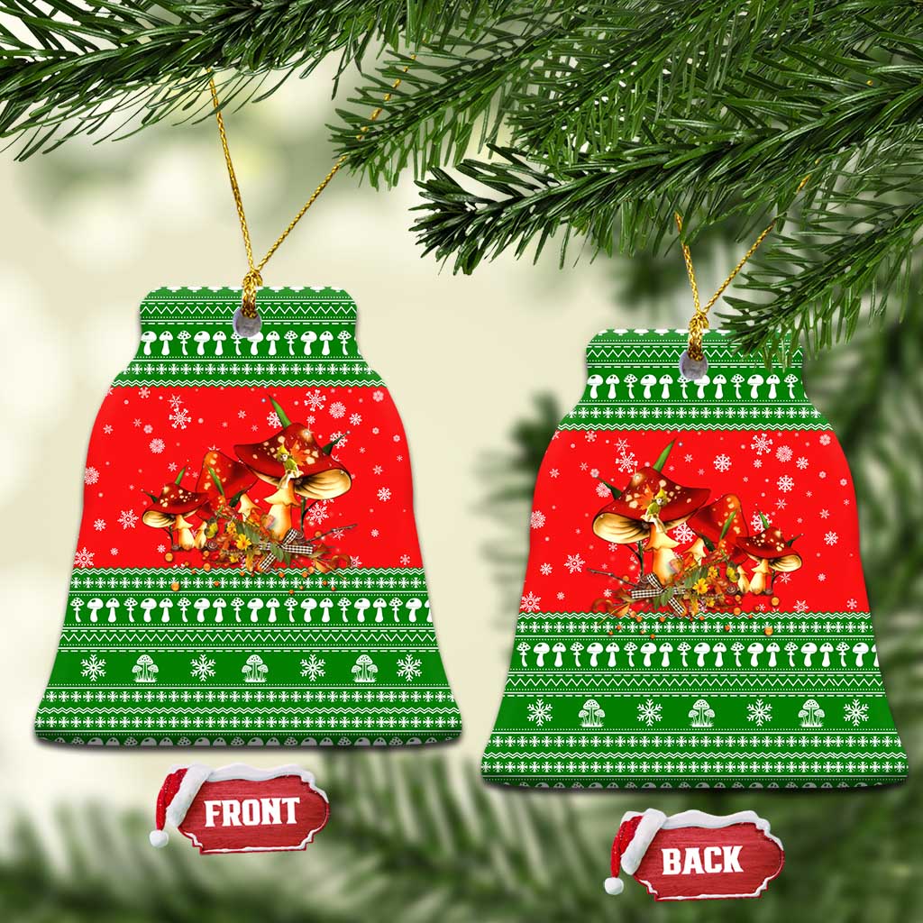 Amazing Mushroom Christmas Yall Christmas Ceramic Ornament Xmas Holiday Patterns - Wonder Print Shop
