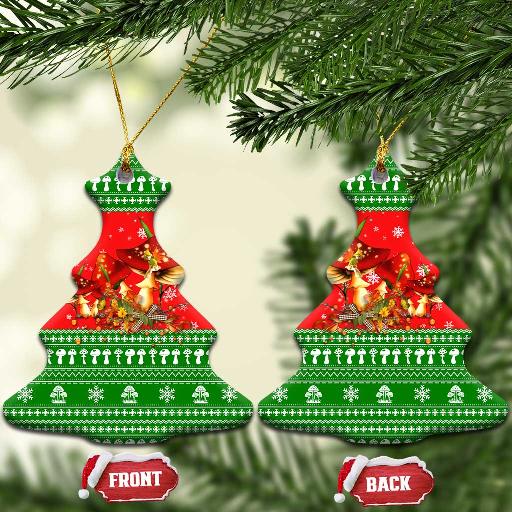 Amazing Mushroom Christmas Yall Christmas Ceramic Ornament Xmas Holiday Patterns - Wonder Print Shop