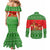 Amazing Mushroom Christmas Yall Christmas Couples Matching Mermaid Dress and Long Sleeve Button Shirt Xmas Holiday Patterns - Wonder Print Shop