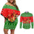 Amazing Mushroom Christmas Yall Christmas Couples Matching Off Shoulder Short Dress and Long Sleeve Button Shirt Xmas Holiday Patterns - Wonder Print Shop