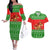 Amazing Mushroom Christmas Yall Christmas Couples Matching Off The Shoulder Long Sleeve Dress and Hawaiian Shirt Xmas Holiday Patterns - Wonder Print Shop