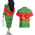 Amazing Mushroom Christmas Yall Christmas Couples Matching Off The Shoulder Long Sleeve Dress and Hawaiian Shirt Xmas Holiday Patterns - Wonder Print Shop