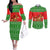 Amazing Mushroom Christmas Yall Christmas Couples Matching Off The Shoulder Long Sleeve Dress and Long Sleeve Button Shirt Xmas Holiday Patterns - Wonder Print Shop