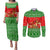 Amazing Mushroom Christmas Yall Christmas Couples Matching Puletasi and Long Sleeve Button Shirt Xmas Holiday Patterns - Wonder Print Shop