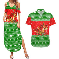 Amazing Mushroom Christmas Yall Christmas Couples Matching Summer Maxi Dress and Hawaiian Shirt Xmas Holiday Patterns - Wonder Print Shop