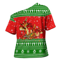 Amazing Mushroom Christmas Yall Christmas Cross Shoulder Shirt Xmas Holiday Patterns - Wonder Print Shop