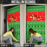 Amazing Mushroom Christmas Yall Christmas Door Cover Xmas Holiday Patterns - Wonder Print Shop
