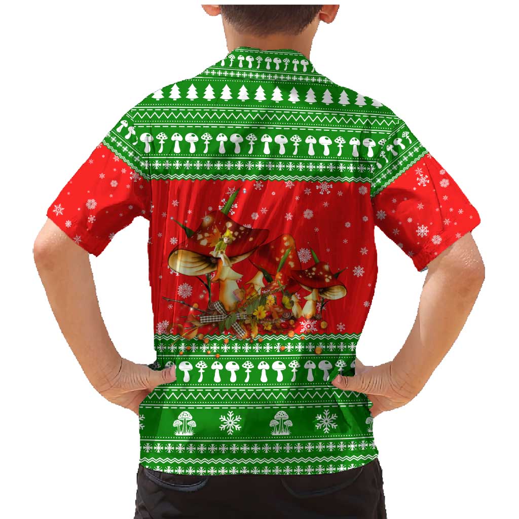 Amazing Mushroom Christmas Yall Christmas Family Matching Mermaid Dress and Hawaiian Shirt Xmas Holiday Patterns - Wonder Print Shop