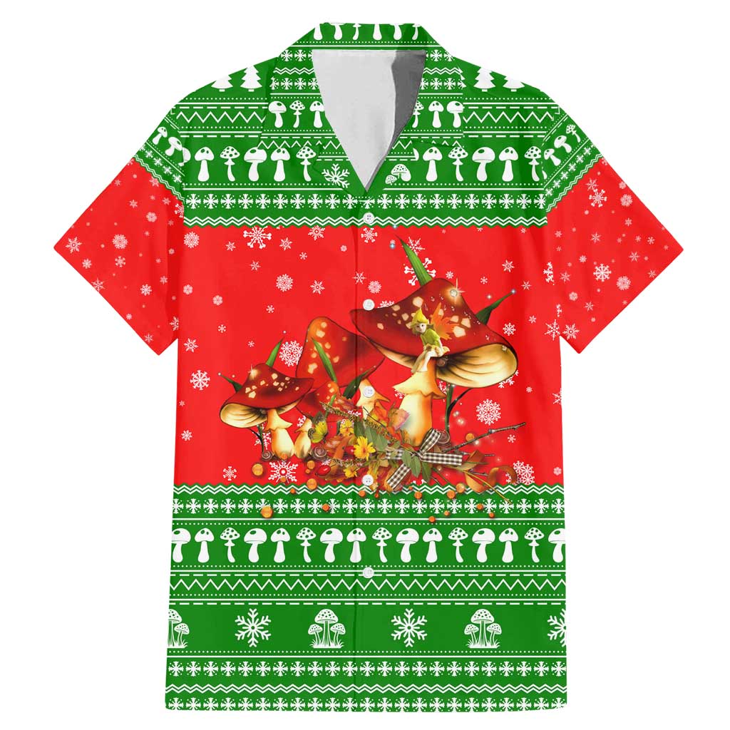 Amazing Mushroom Christmas Yall Christmas Family Matching Mermaid Dress and Hawaiian Shirt Xmas Holiday Patterns - Wonder Print Shop