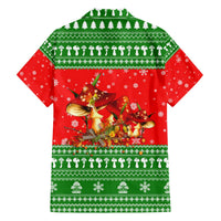 Amazing Mushroom Christmas Yall Christmas Family Matching Off The Shoulder Long Sleeve Dress and Hawaiian Shirt Xmas Holiday Patterns - Wonder Print Shop