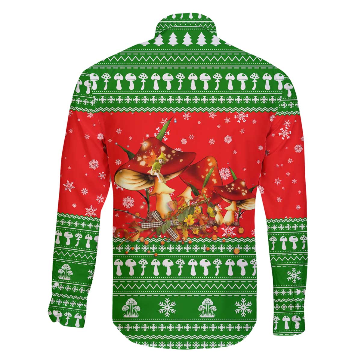 Amazing Mushroom Christmas Yall Christmas Family Matching Off The Shoulder Long Sleeve Dress and Hawaiian Shirt Xmas Holiday Patterns - Wonder Print Shop