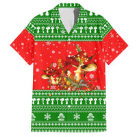 Amazing Mushroom Christmas Yall Christmas Family Matching Off Shoulder Maxi Dress and Hawaiian Shirt Xmas Holiday Patterns - Wonder Print Shop