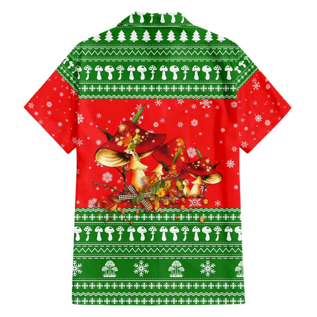 Amazing Mushroom Christmas Yall Christmas Family Matching Off Shoulder Maxi Dress and Hawaiian Shirt Xmas Holiday Patterns - Wonder Print Shop