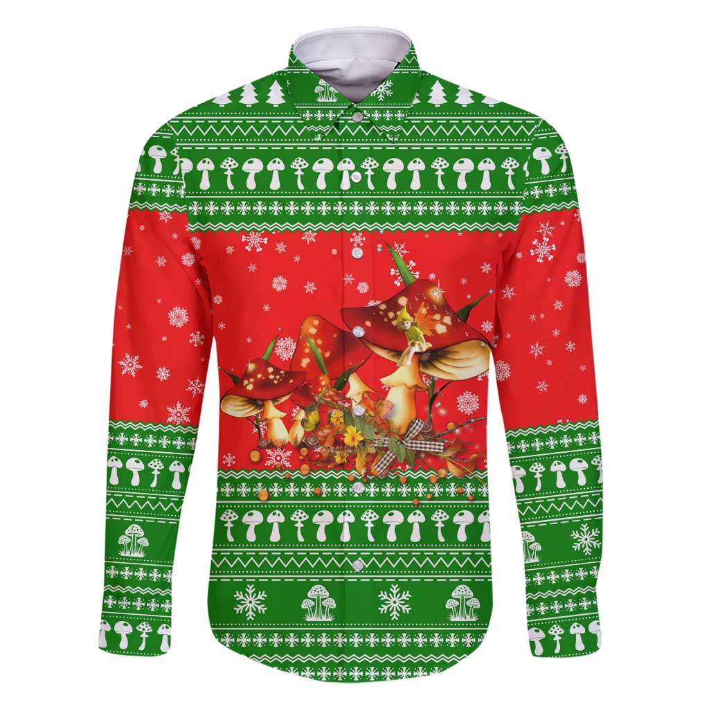 Amazing Mushroom Christmas Yall Christmas Family Matching Off Shoulder Maxi Dress and Hawaiian Shirt Xmas Holiday Patterns - Wonder Print Shop