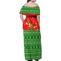 Amazing Mushroom Christmas Yall Christmas Family Matching Off Shoulder Maxi Dress and Hawaiian Shirt Xmas Holiday Patterns - Wonder Print Shop