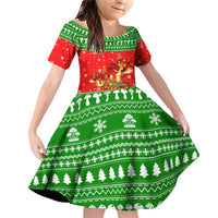 Amazing Mushroom Christmas Yall Christmas Family Matching Off Shoulder Short Dress and Hawaiian Shirt Xmas Holiday Patterns - Wonder Print Shop