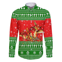 Amazing Mushroom Christmas Yall Christmas Family Matching Off Shoulder Short Dress and Hawaiian Shirt Xmas Holiday Patterns - Wonder Print Shop