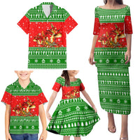 Amazing Mushroom Christmas Yall Christmas Family Matching Puletasi and Hawaiian Shirt Xmas Holiday Patterns - Wonder Print Shop
