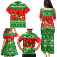 Amazing Mushroom Christmas Yall Christmas Family Matching Puletasi and Hawaiian Shirt Xmas Holiday Patterns - Wonder Print Shop