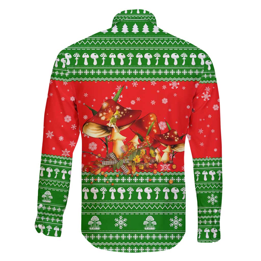 Amazing Mushroom Christmas Yall Christmas Family Matching Short Sleeve Bodycon Dress and Hawaiian Shirt Xmas Holiday Patterns - Wonder Print Shop