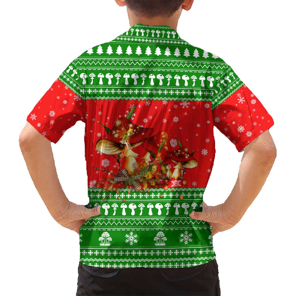 Amazing Mushroom Christmas Yall Christmas Family Matching Tank Maxi Dress and Hawaiian Shirt Xmas Holiday Patterns - Wonder Print Shop