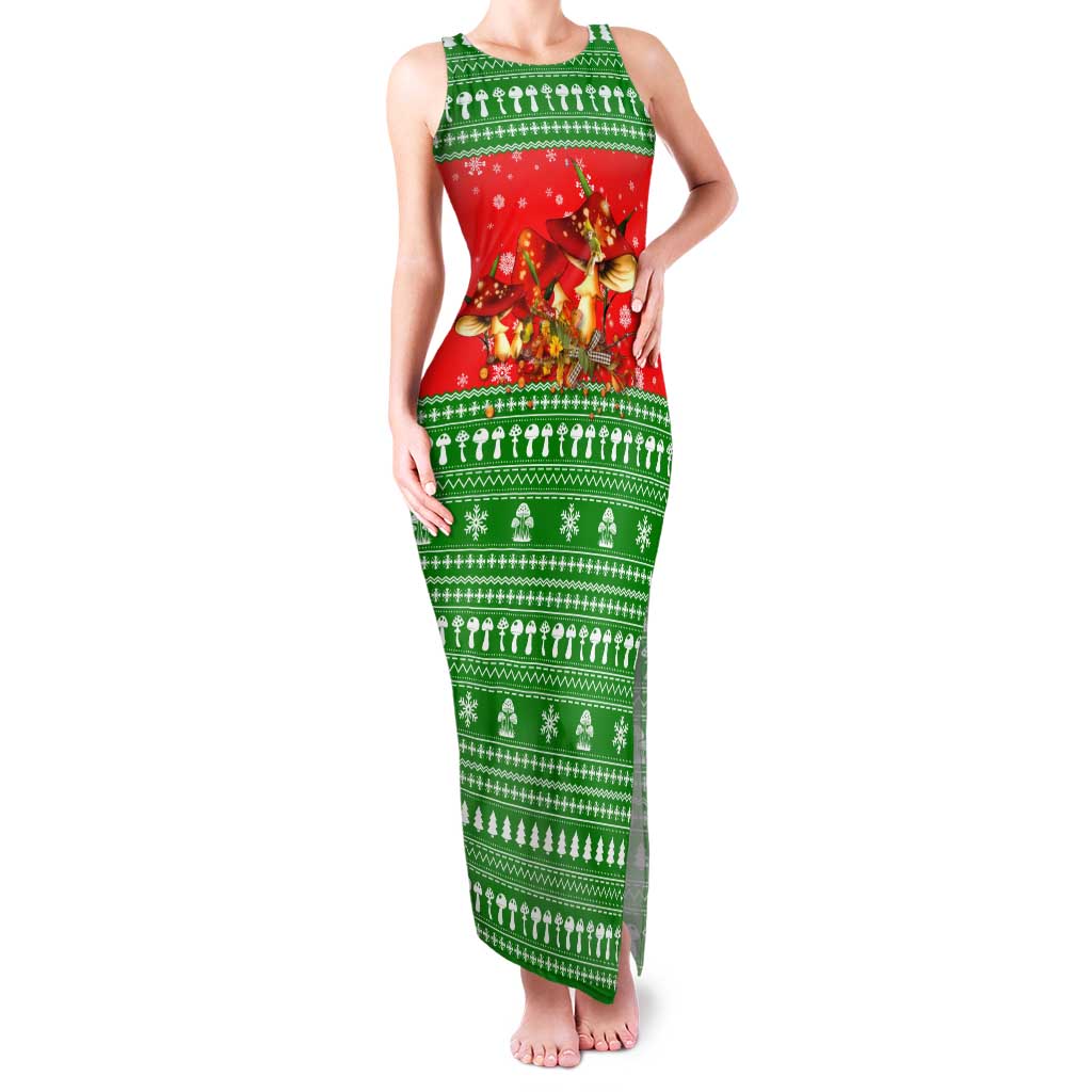 Amazing Mushroom Christmas Yall Christmas Family Matching Tank Maxi Dress and Hawaiian Shirt Xmas Holiday Patterns - Wonder Print Shop