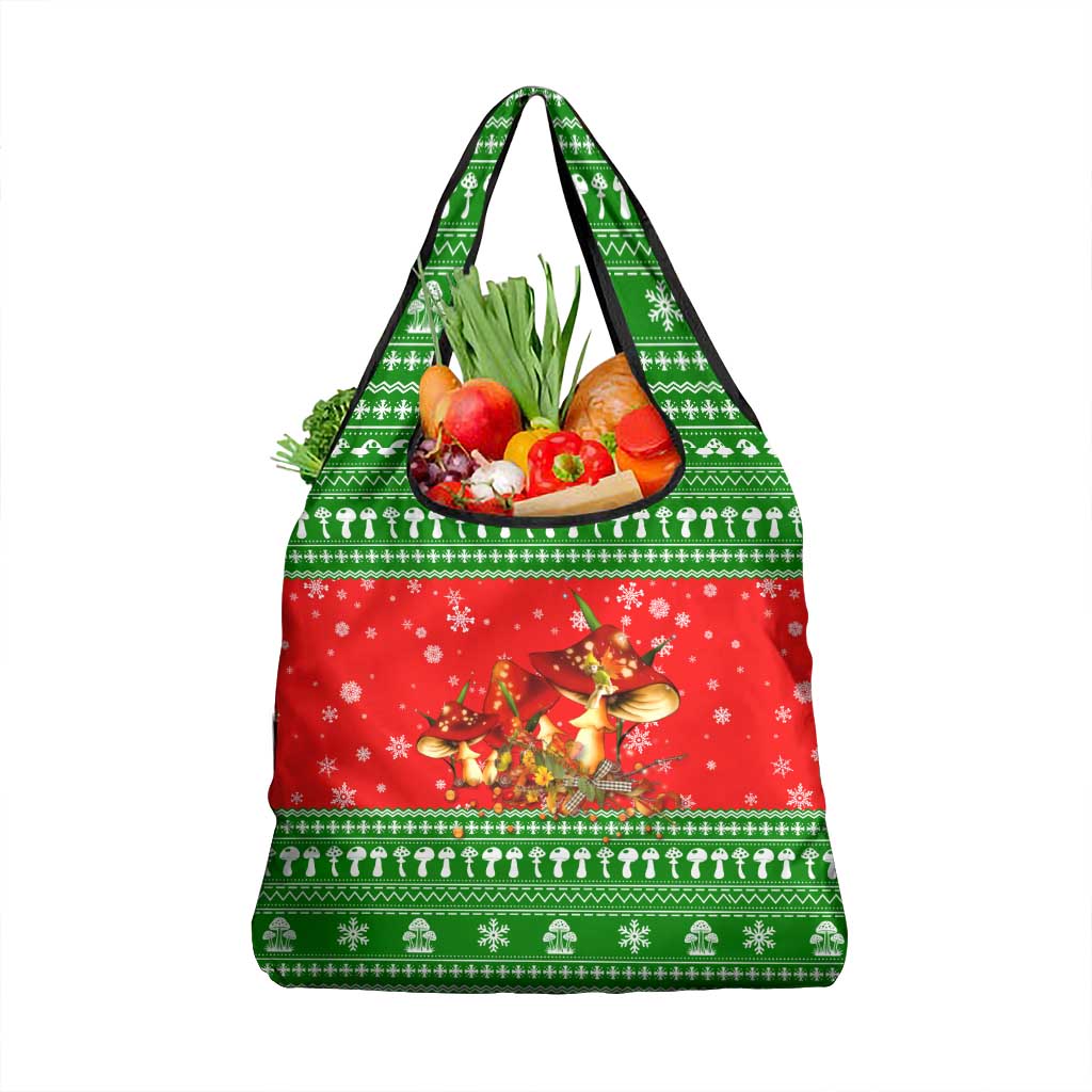 Amazing Mushroom Christmas Yall Christmas Grocery Bag Xmas Holiday Patterns - Wonder Print Shop