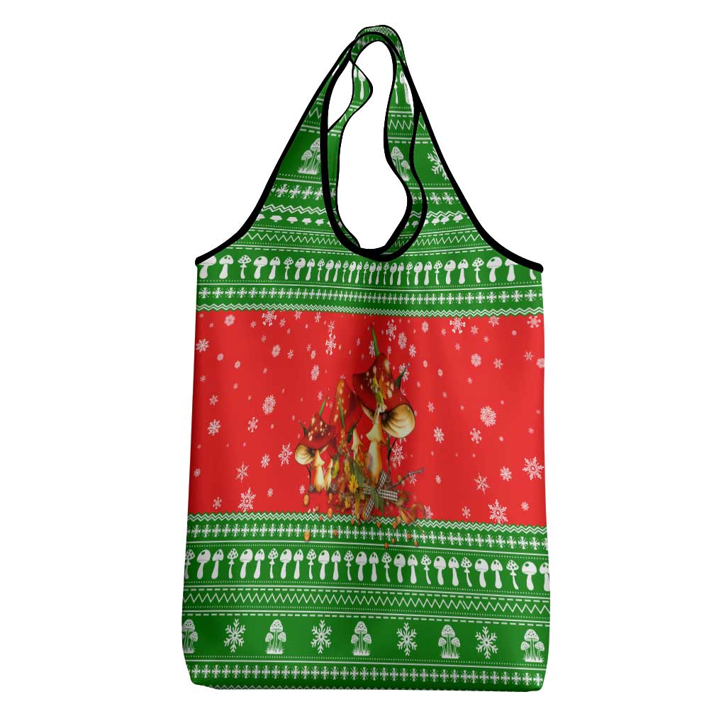 Amazing Mushroom Christmas Yall Christmas Grocery Bag Xmas Holiday Patterns - Wonder Print Shop