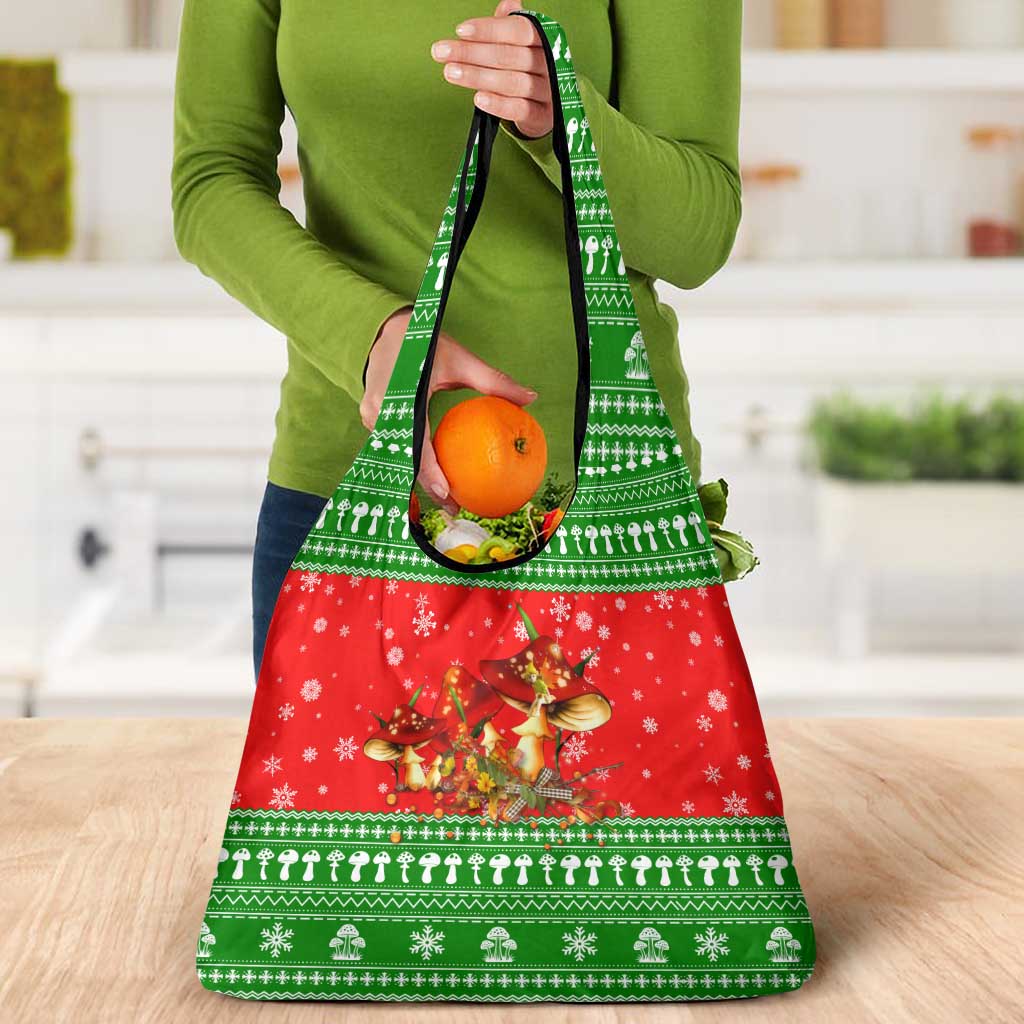 Amazing Mushroom Christmas Yall Christmas Grocery Bag Xmas Holiday Patterns - Wonder Print Shop