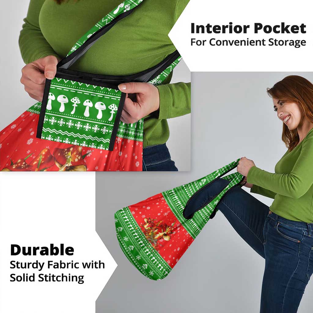 Amazing Mushroom Christmas Yall Christmas Grocery Bag Xmas Holiday Patterns - Wonder Print Shop