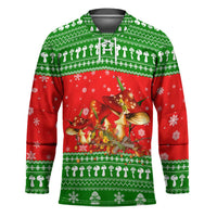 Amazing Mushroom Christmas Yall Christmas Hockey Jersey Xmas Holiday Patterns - Wonder Print Shop