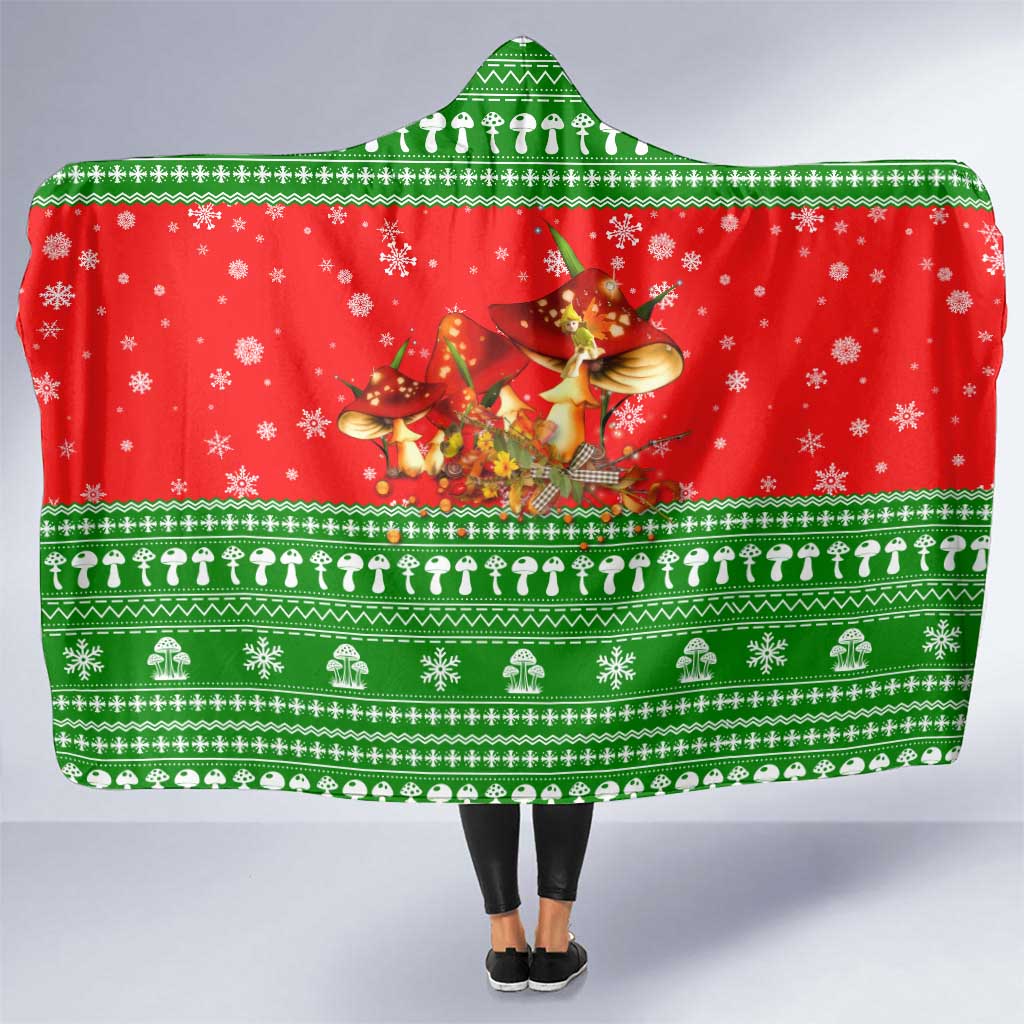 Amazing Mushroom Christmas Yall Christmas Hooded Blanket Xmas Holiday Patterns - Wonder Print Shop