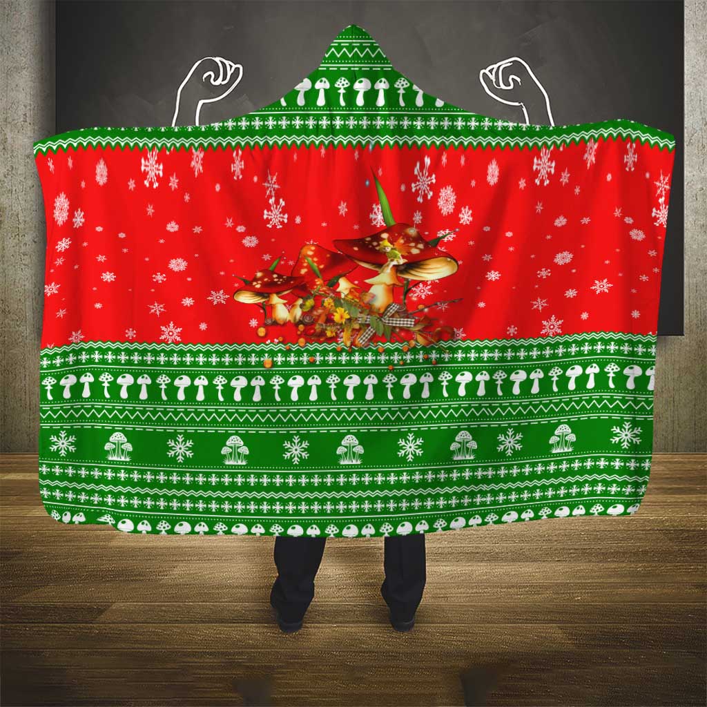 Amazing Mushroom Christmas Yall Christmas Hooded Blanket Xmas Holiday Patterns - Wonder Print Shop