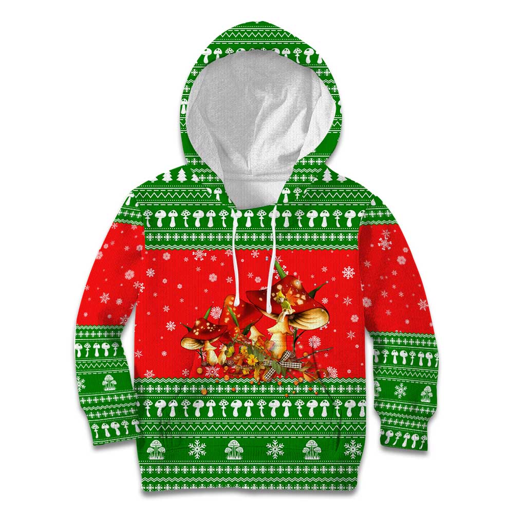 Amazing Mushroom Christmas Yall Christmas Kid Hoodie Xmas Holiday Patterns - Wonder Print Shop