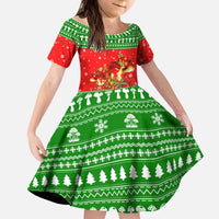 Amazing Mushroom Christmas Yall Christmas Kid Short Sleeve Dress Xmas Holiday Patterns - Wonder Print Shop