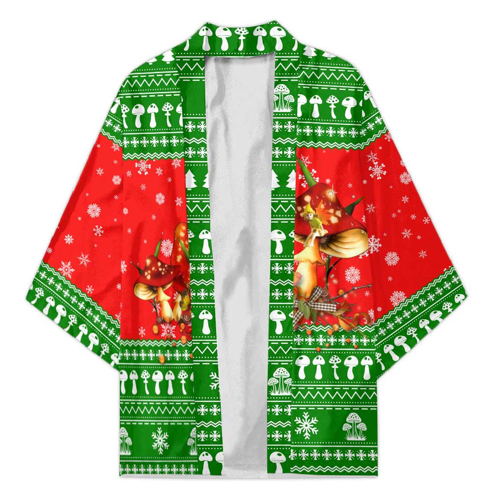 Amazing Mushroom Christmas Yall Christmas Kimono Xmas Holiday Patterns - Wonder Print Shop