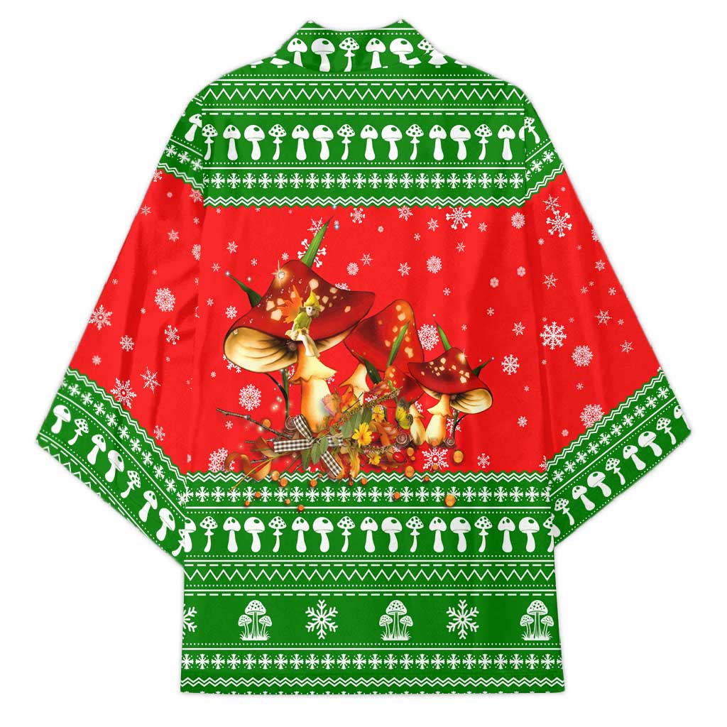 Amazing Mushroom Christmas Yall Christmas Kimono Xmas Holiday Patterns - Wonder Print Shop