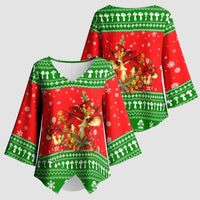 Amazing Mushroom Christmas Yall Christmas Kimono Sleeve Blouse Xmas Holiday Patterns - Wonder Print Shop
