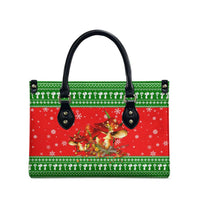 Amazing Mushroom Christmas Yall Christmas Leather Bag Xmas Holiday Patterns - Wonder Print Shop