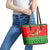 Amazing Mushroom Christmas Yall Christmas Leather Tote Bag Xmas Holiday Patterns - Wonder Print Shop