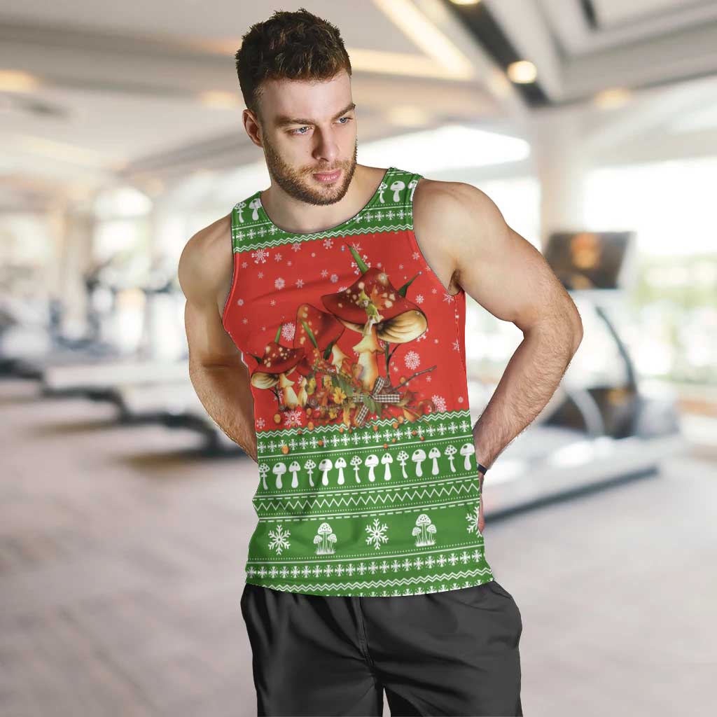 Amazing Mushroom Christmas Yall Christmas Men Tank Top Xmas Holiday Patterns - Wonder Print Shop