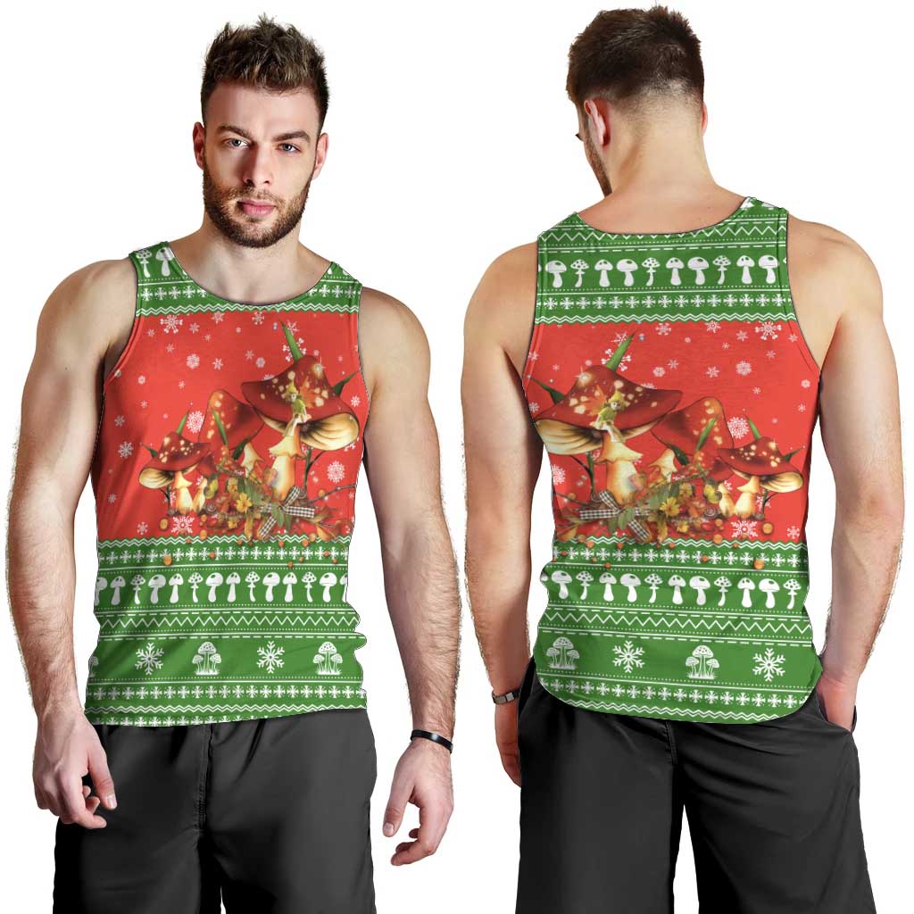 Amazing Mushroom Christmas Yall Christmas Men Tank Top Xmas Holiday Patterns - Wonder Print Shop