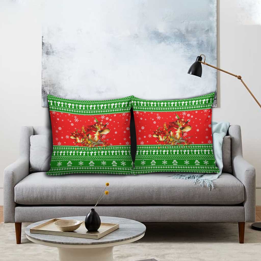 Amazing Mushroom Christmas Yall Christmas Pillow Cover Xmas Holiday Patterns - Wonder Print Shop