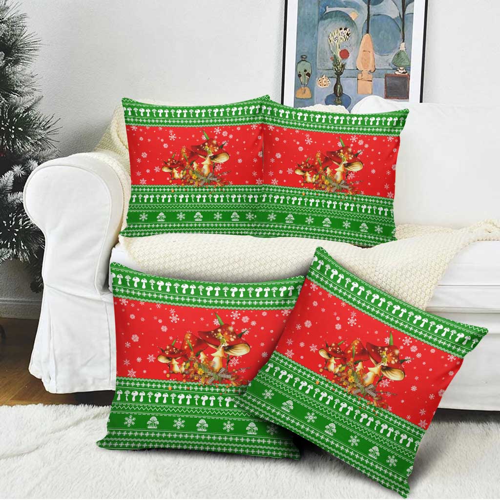 Amazing Mushroom Christmas Yall Christmas Pillow Cover Xmas Holiday Patterns - Wonder Print Shop