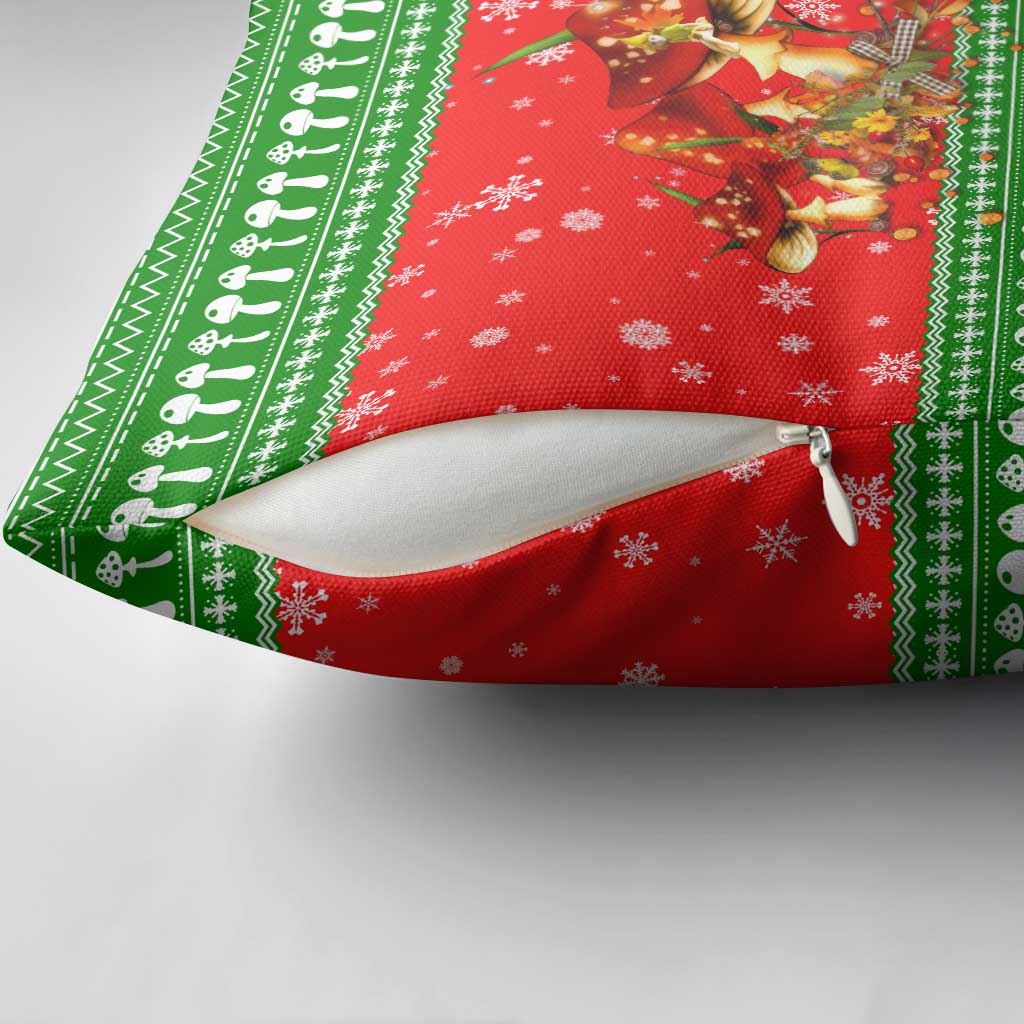Amazing Mushroom Christmas Yall Christmas Pillow Cover Xmas Holiday Patterns - Wonder Print Shop