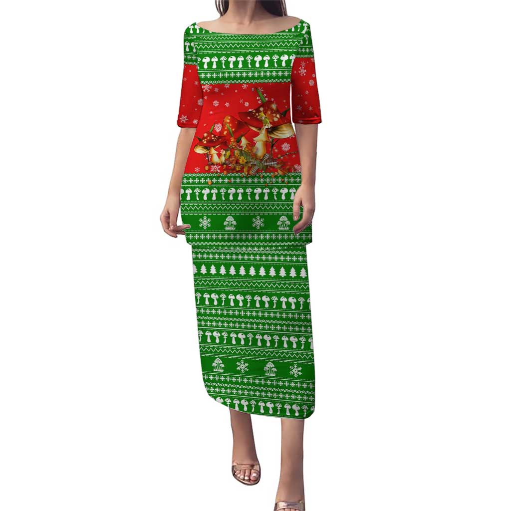 Amazing Mushroom Christmas Yall Christmas Puletasi Xmas Holiday Patterns - Wonder Print Shop