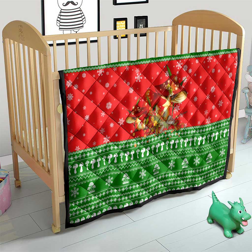 Amazing Mushroom Christmas Yall Christmas Quilt Xmas Holiday Patterns - Wonder Print Shop