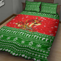 Amazing Mushroom Christmas Yall Christmas Quilt Bed Set Xmas Holiday Patterns - Wonder Print Shop